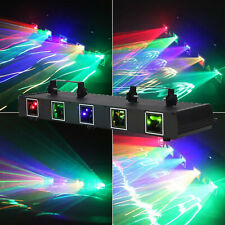 Laser Light 5 Lens 5 Beam RGBY Sound Activated DJ LED DMX Projector Party Lights