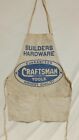 VERY RARE VINTAGE ANTIQUE CRAFTSMAN TOOLS BUILDERS HARDWARE NAIL APRON 1930S-40S