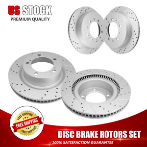 Front Rear Brake Rotors for 2007-2021 Toyota  Tundra Sequoia Land Cruiser LX570