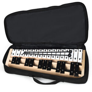 27 Note Glockenspiel Xylophone Aluminum Music Instrument Foldable w/ Bag Gift
