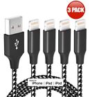 Braided USB Cable For iPhone 5 6 7 8 11 12 XR X Lot Fast Charger Charging Cord