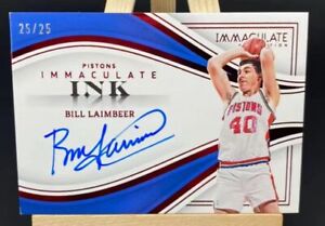 New ListingBill Laimbeer 2022-23 Panini Immaculate Collection 25/25 Ink Auto Red Pistons