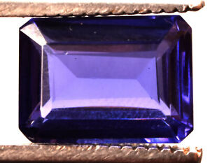8.05 Cts. Natural Blue Tanzanite Emerald Shape Certified Loose Gemstone
