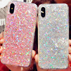 For iPhone 14 15 Pro Max 13 12 11 XS XR 7 8 Bling Glitter Cute Phone Case Cover
