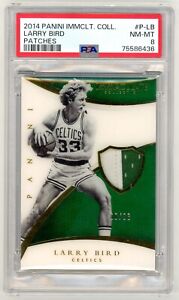 2014 Larry Bird Panini P-LB Immaculate Coll Patches All-Star *PSA NM-MT 8* POP 1