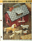 NEW LITTLE RED BARN SET & ANIMALS ANNIES PLASTIC CANVAS PATTERN INSTRUCTIONS HTF