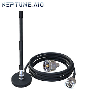 CB Antenna 27MHz Soft Whip with Magnetic Base RG58 BNC Extension Cable