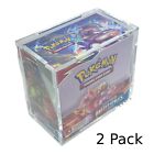Acrylic Display Case Box for Pokemon TCG Booster Box (UV Protection USA) 2 Pack
