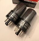 1953 NOS RCA 6SL7GT ECC35 Tubes - Matched Pair, Tested, Gray Smoked Glass