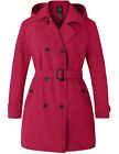 Wantdo Women's Plus Size Water-Repellent Double Breasted Trench Lap Coat