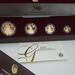 American Eagle GOLD PROOF SET 2020-W FOUR COINS Solid 4 Coin West Point OGP 20EF