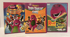 Set of 3 Barney DVDs: Dino Dancing, Cbting around the world, &Read/Dance with me