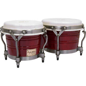 New ListingTYCOON BONGO DRUMS SET SIGNATURE CLASSIC SERIES QUALITY LATIN PERCUSSION RED
