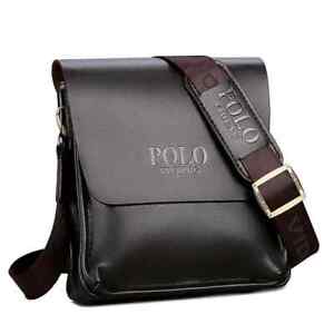 New POLO Brand Shoulder Men's Bag Messenger Business Briefcase Vintage Leather