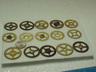 15 Used Assorted Design Brass Clock Gears Steampunk Altered Art parts #21