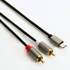1m Speaker USB C Audio Line Audio Cable Converter Aux Cord Type C To 2 RCA