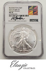 2023-W BURNISHED SILVER EAGLE ADVANCE RELEASE NGC MS70 MICHAEL GAUDIOSO SIGNED