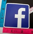 Facebook 2.5 In Sq. Blue & White Logo Vinyl Decal Sticker Bomb Social Media Meta