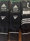 Adidas Soccer Metro Sock Arch & Ankle Compression Black M Medium Size. 3 Pieces