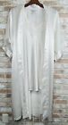 VTG Lord & Taylor Robe Nightgown Bridal Set ￼plus Size 1X White Satin Pearls Y2K