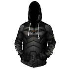 Batman Hoodie Superhero 3D Print Cosplay Sweatshirt Hooded Zipper Jacket Coat