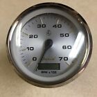 Faria Kronos Silver Series 7000 RPM Boat Tachometer w/ Hour Meter Outboard Only