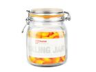 Glass Pickling Jar with Wire Bail Lid and Rubber Seal Gasket