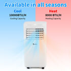 10,000 BTU Portable Air Conditioner,Heat Dehumidifier AC Fan + Remote, Wifi
