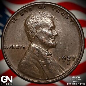 1927 S Lincoln Cent Wheat Penny  M3460