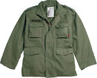 Olive Drab Vintage M-65 Military Field Jacket Army Lightweight M65 Coat