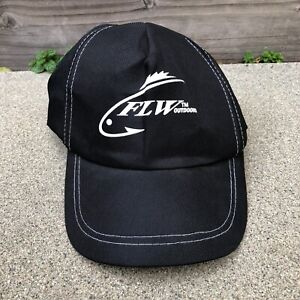 FLW Fishing League Worldwide TM Outdoors Hat Mens Black Adjustable Cap