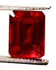 17.80 Cts. Natural Mozambique Red Ruby Emerald Shape Certified Gemstone