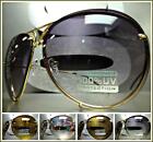 Mens or Women OVERSIZED CLASSIC VINTAGE RETRO Style SUNGLASSES SHADES Gold Frame