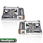 Clear Chrome LED DRL Headlights Bumper Lamps Fit For 92-96 Ford F-150 Bronco  (For: 1996 Ford F-150)