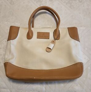 Etienne Aigner Canvas 3 Section Purse Tan W/ Change Purse New Other