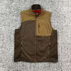 Orvis Hybrid Wool Fleece Vest Mens Large Brown Fleece Lined Hunting Gorpcore