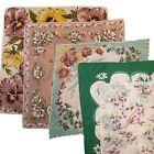 Floral Cotton Hankies Handkerchiefs Vintage Lot Of 5