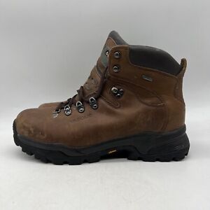 Vasque Mens Brown Leather Lace Up Waterproof Mid Calf Hiking Boots Size 12 M