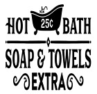 New ListingHot Bath Soap & Towels Extra Vinyl Decal Sticker For Home Bathroom Decor Choice