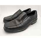 Ecco Black Leather Square Toe Slip On Comfort Loafer Size EU 45 US 11/11.5 Men's