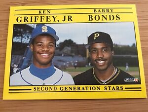 1991 Fleer Ken Griffey Jr. / Barry Bonds error baseball card Mint