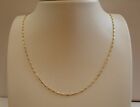 18K YELLOW GOLD OVER 925 STERLING SILVER LADIES DESIGNER TWO TONE CHAIN /18''