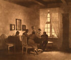 Peter Ilsted (1861-1933) Interior with the artist's family. Ca. 1900.