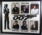 LARGE JAMES BOND 007 FRAMED & AUTOGRAPHED ACTOR PHOTOS W/COA - CONNERY, MOORE +