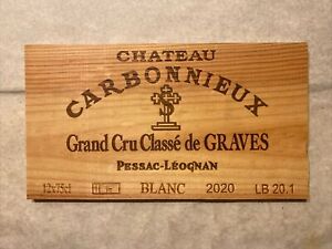 New Listing1 Rare Wine Wood Panel Chateau Carbonnieux Vintage CRATE BOX SIDE 4/24 444