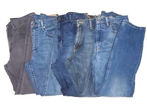 Lot of 5 Blue Jeans 3 Levi's 514, 1 Calvin Klein, 1 Lucky Brand Men's Size 34x30