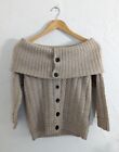 Magaschoni Wool Sweater Beige Buttons (Size Tag Missing)