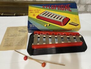 Vintage Xylophone In Box With Song Sheet By American Toys