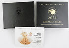 2021 W $5 1/10 Oz GOLD AMERICAN EAGLE PROOF COIN Type 2 +BOX & COA - In Hand