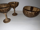 Coconut Shell Dessert Cups or Drink Cups and Natural Homemade Eco Friendly Bowl